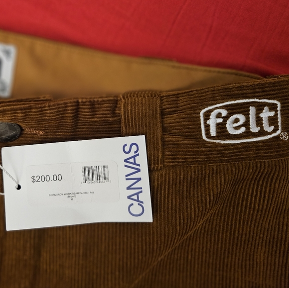 FELT brand corduroy workwear pants  Brown size M 32 - Picture 6 of 6
